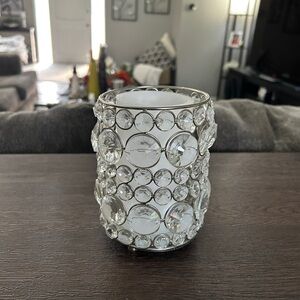Crystal-Embellished Candle Holder